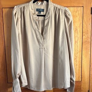 Banana Republic Silky Light Tan Blouse